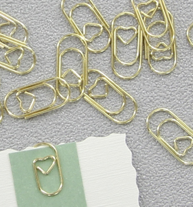 Heart-shaped paper clip