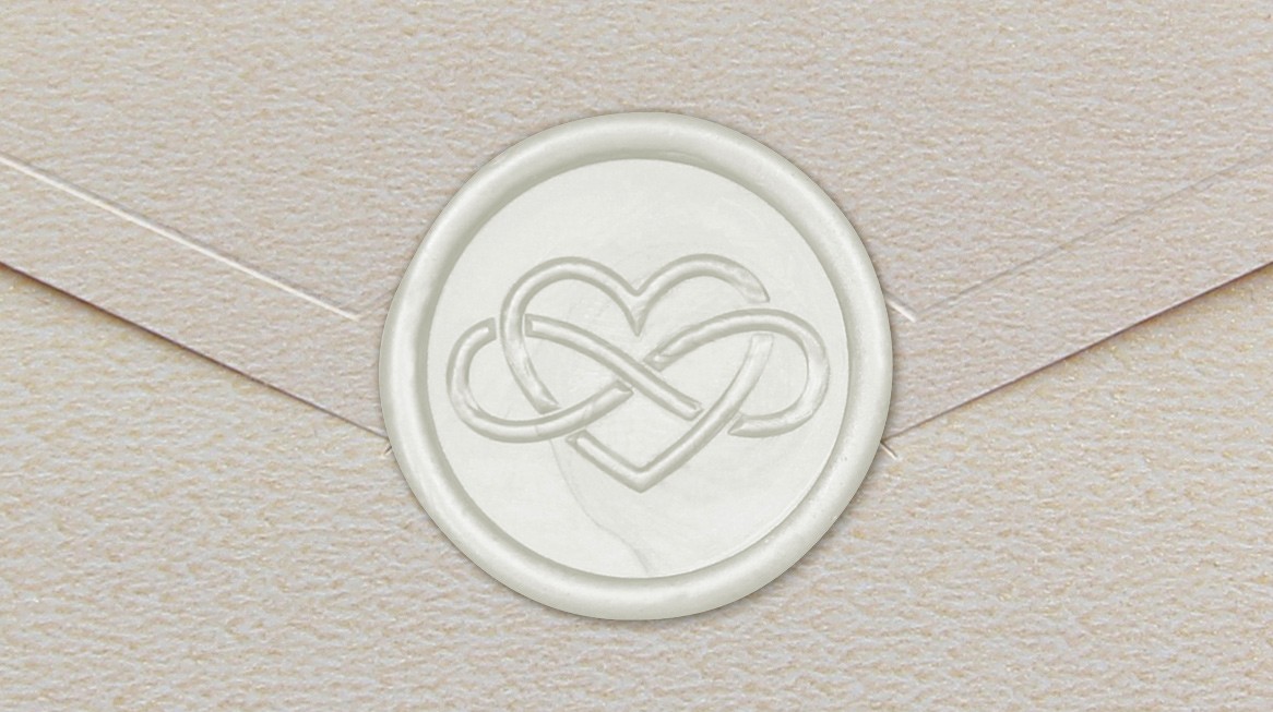 33002-00 - Cachet rond AMOUR ÉTERNEL - blanc