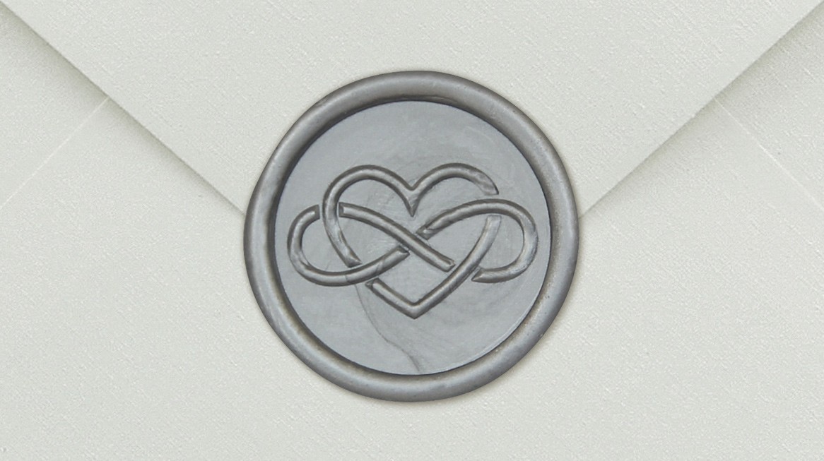 33002-12 - Cachet rond AMOUR ÉTERNEL - argent