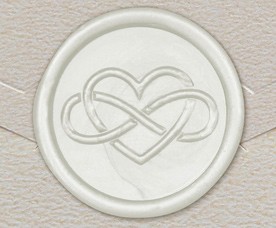33002-00 - Cachet rond AMOUR ÉTERNEL - blanc