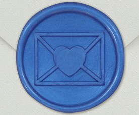 33005-07 - Cachet rond ENVELOPPE - blue