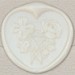 33007-00 - Sceau en forme de coeur FLEUR - blanc