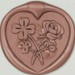 33007-06 - Sceau en forme de coeur FLEUR - or rose