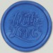 33004-07 - Cachet rond WITH LOVE - blue