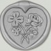 33007-12 - Sceau en forme de coeur FLEUR - argent