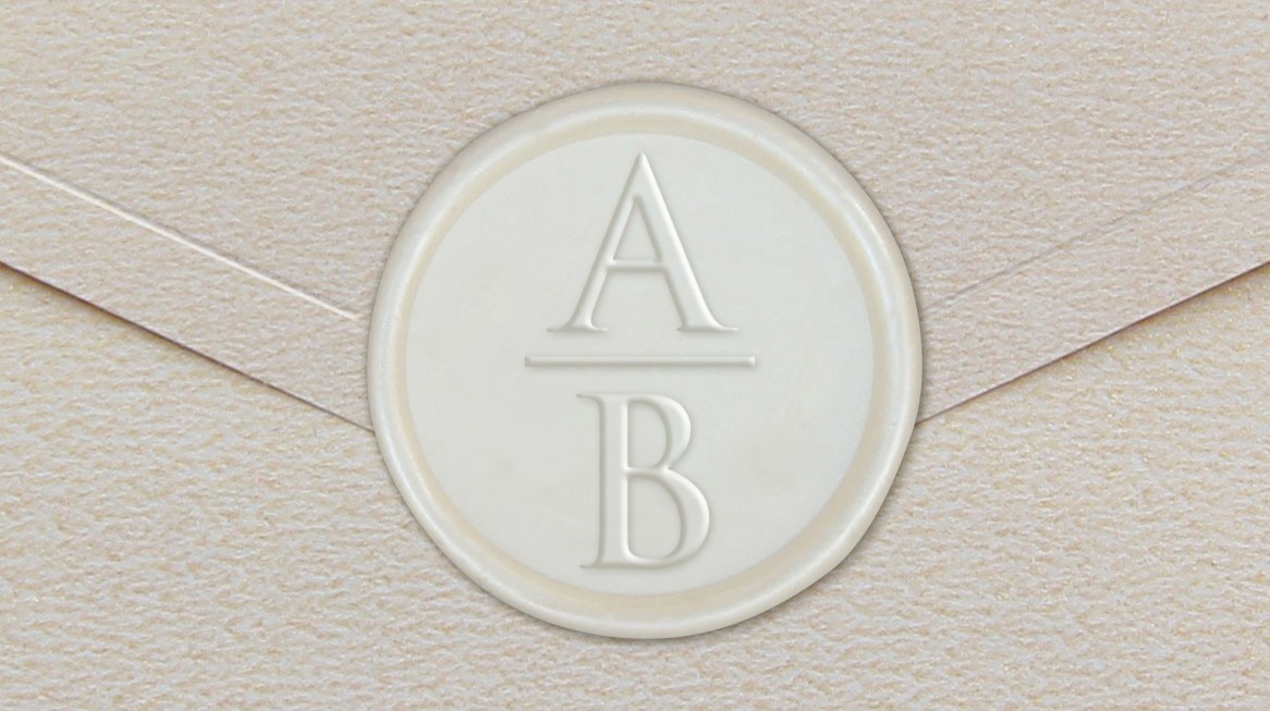 33000-00R - Siegel Rund mit Initialen - Weiß