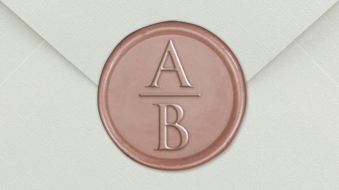 33000-06R - Siegel Rund mit Initialen - Rose Gold