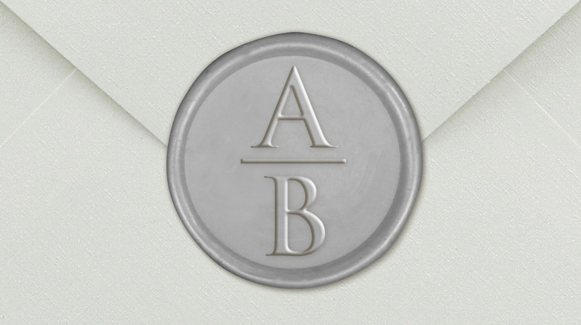33000-12R - Siegel Rund mit Initialen - Silber
