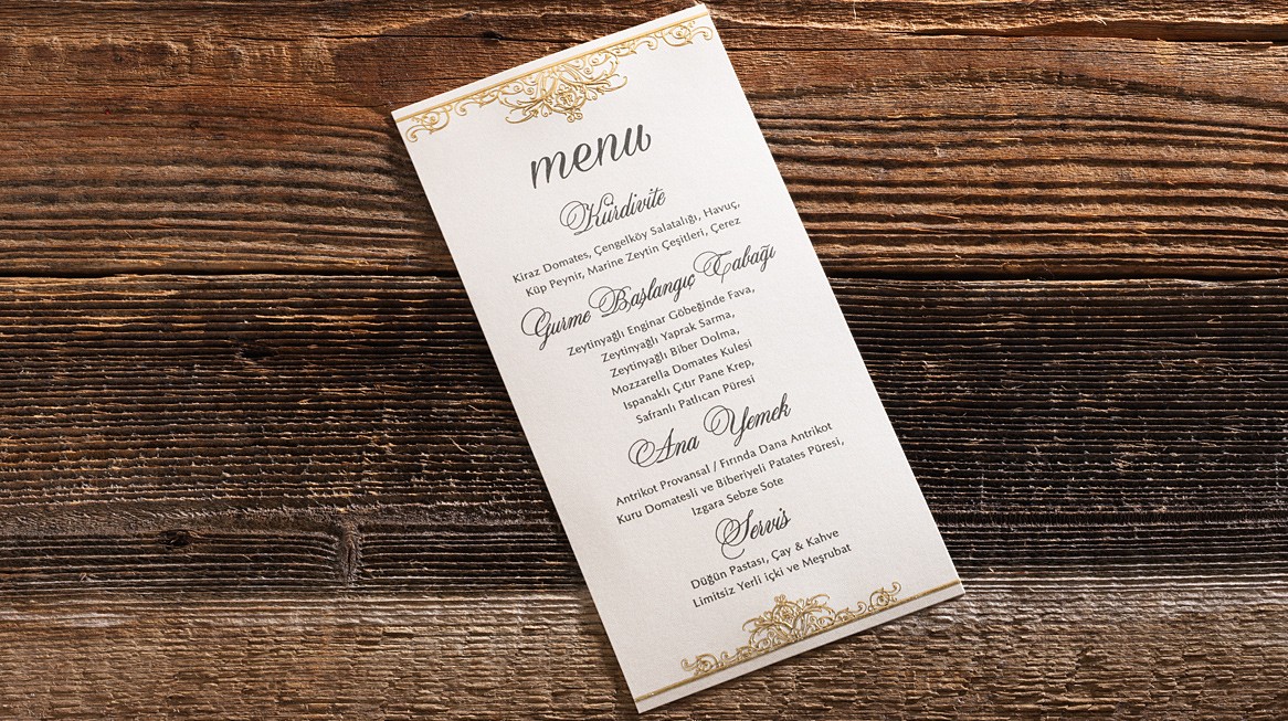 Menu Karte 55 Menukarten Einladungen Design Davetiye