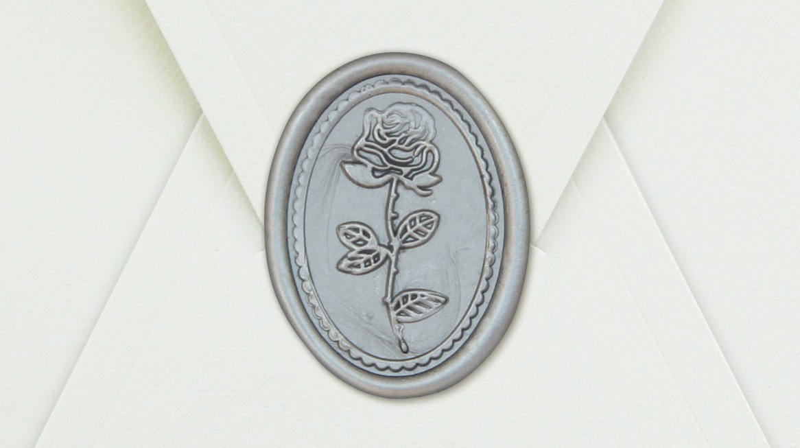 33001-12 - Siegel Oval ROSE - Silber