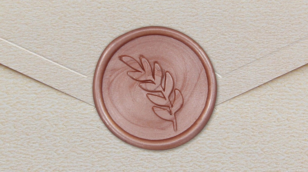 33003-06 - Siegel Rund OLIVENZWEIG - Rose Gold
