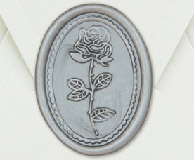 33001-12 - Siegel Oval ROSE - Silber