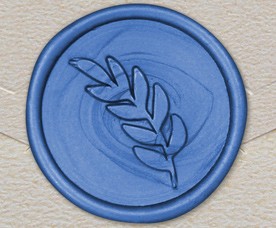 33003-07 - Siegel Rund OLIVENZWEIG - Blau
