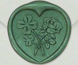 33007-04 - Siegel Herz BLUMEN - Grün