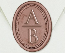 33000-06E - Siegel Oval mit Initialen - Rose Gold