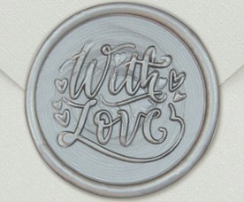 33004-12 - Siegel Rund WITH LOVE - Silber