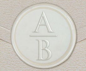33000-00R - Siegel Rund mit Initialen - Weiß