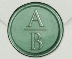 33000-04R - Siegel Rund mit Initialen - Grün