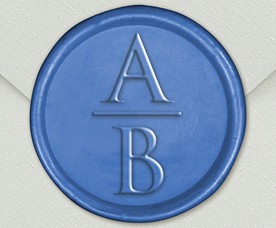 33000-07R - Siegel Rund mit Initialen - Blau