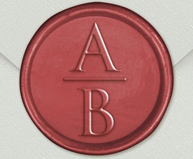 33000-10R - Siegel Rund mit Initialen - Bordeaux