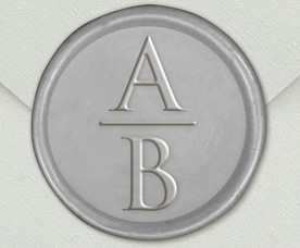 33000-12R - Siegel Rund mit Initialen - Silber