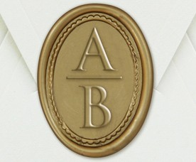 33000-16E - Siegel Oval mit Initialen - Gold