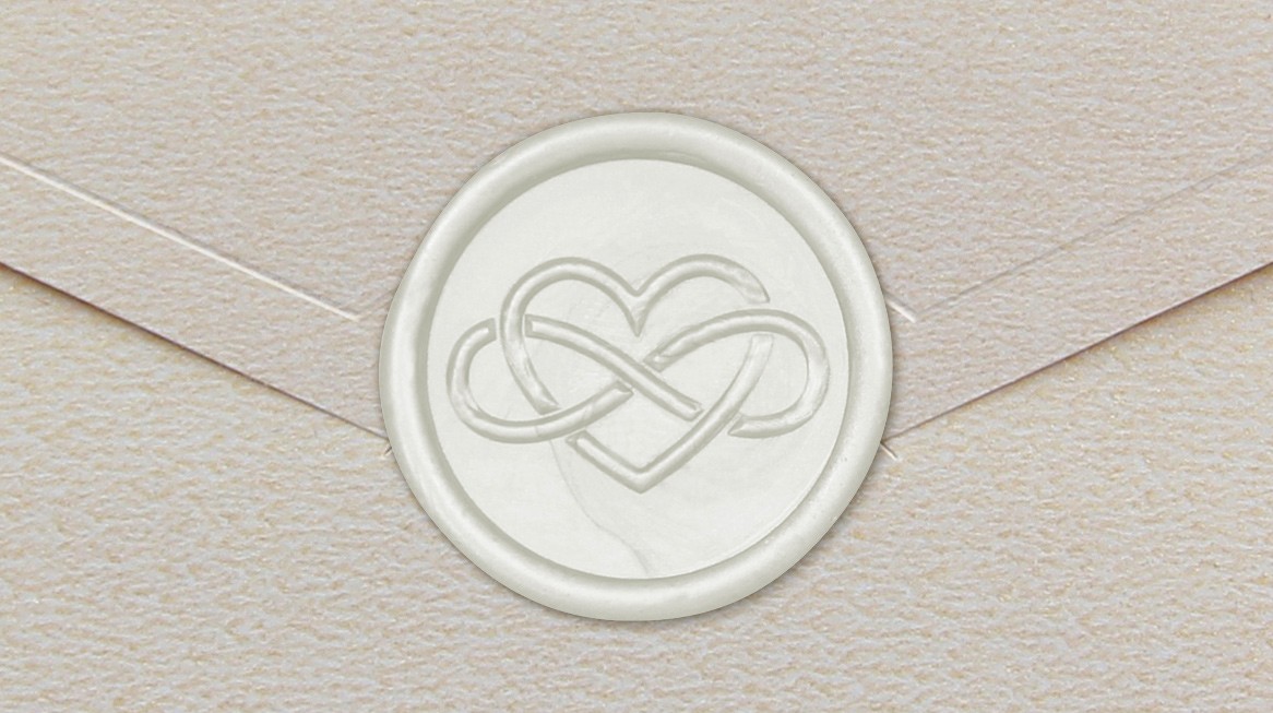 33002-00 - Round seal ETERNAL LOVE - white