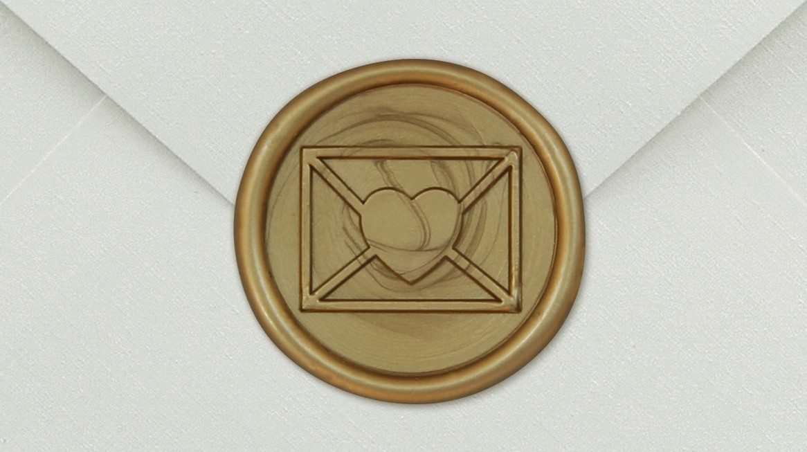 33005-16 - Round seal ENVELOPPE - gold