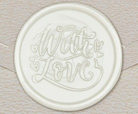 33004-00 - Round seal WITH LOVE - white