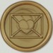 33005-16 - Round seal ENVELOPPE - gold