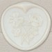 33007-00 - Heart shaped seal FLOWER - white