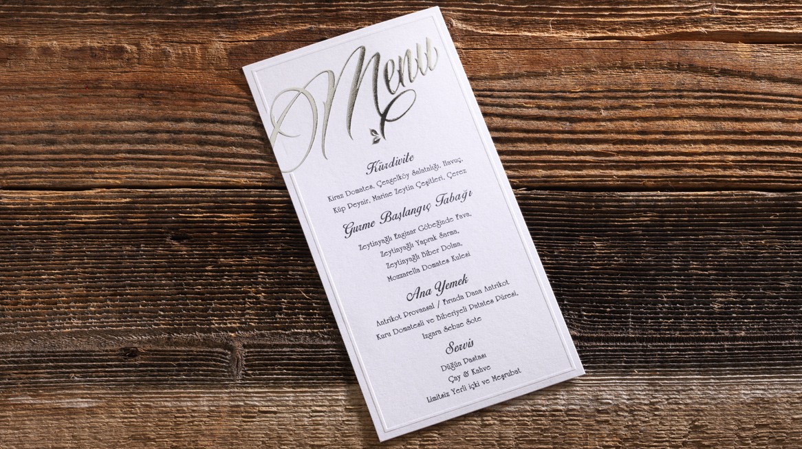 Menu Karti 54 Menu Kartlari Davetiyeler Design Davetiye